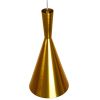 GLOBOSTAR® SHANGHAI 01546 Μοντέρνο Κρεμαστό Φωτιστικό Οροφής με Ντουί 1 x E27 AC 220-240V IP20 - Χρυσό - Μ18 x Π18 x Υ38.5cm