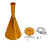 GLOBOSTAR® SHANGHAI 01546 Μοντέρνο Κρεμαστό Φωτιστικό Οροφής με Ντουί 1 x E27 AC 220-240V IP20 - Χρυσό - Μ18 x Π18 x Υ38.5cm