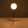 GLOBOSTAR® ELFIS 01551 Μοντέρνο Επιτραπέζιο Φωτιστικό Πορτατίφ με Ντουί 1 x E27 AC 220-240V IP20 - Χρυσό & Λευκό - Μ15 x Π15 x Υ53cm