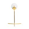 GLOBOSTAR® ELFIS 01551 Μοντέρνο Επιτραπέζιο Φωτιστικό Πορτατίφ με Ντουί 1 x E27 AC 220-240V IP20 - Χρυσό & Λευκό - Μ15 x Π15 x Υ53cm