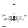 GLOBOSTAR® ORNATE 01553 Μοντέρνο Φωτιστικό Οροφής LED 104W 8320lm 360° AC 220-240V IP20 Φυσικό Λευκό 4500K - Lumileds SMD Chip - Μαύρο & Χάλκινο - Μ65 x Π65 x Υ70cm - 2 Χρόνια Εγγύηση