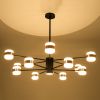 GLOBOSTAR® ORNATE 01553 Μοντέρνο Φωτιστικό Οροφής LED 104W 8320lm 360° AC 220-240V IP20 Φυσικό Λευκό 4500K - Lumileds SMD Chip - Μαύρο & Χάλκινο - Μ65 x Π65 x Υ70cm - 2 Χρόνια Εγγύηση