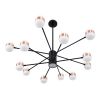 GLOBOSTAR® ORNATE 01553 Μοντέρνο Φωτιστικό Οροφής LED 104W 8320lm 360° AC 220-240V IP20 Φυσικό Λευκό 4500K - Lumileds SMD Chip - Μαύρο & Χάλκινο - Μ65 x Π65 x Υ70cm - 2 Χρόνια Εγγύηση