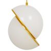 GLOBOSTAR® HUDSON 01554 Μοντέρνο Κρεμαστό Φωτιστικό Οροφής με Ντουί 1 x E27 AC 220-240V IP20 - Λευκό & Χρυσό - Μ20 x Π20 x Υ25cm