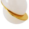 GLOBOSTAR® HUDSON 01554 Μοντέρνο Κρεμαστό Φωτιστικό Οροφής με Ντουί 1 x E27 AC 220-240V IP20 - Λευκό & Χρυσό - Μ20 x Π20 x Υ25cm