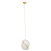 GLOBOSTAR® HUDSON 01555 Μοντέρνο Κρεμαστό Φωτιστικό Οροφής με Ντουί 1 x E27 AC 220-240V IP20 - Λευκό & Χρυσό - Μ30 x Π30 x Υ34cm