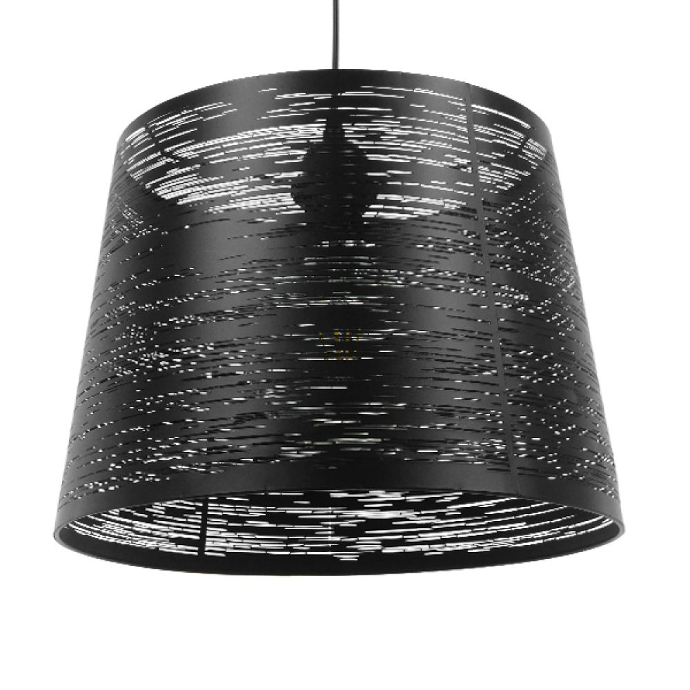 GLOBOSTAR® ACCADEMIA 01556 Μοντέρνο Κρεμαστό Φωτιστικό Οροφής με Ντουί 1 x E27 AC 220-240V IP20 - Μαύρο - Μ35 x Π35 x Υ25cm
