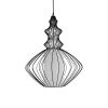 GLOBOSTAR® LILY 01558 Vintage Κρεμαστό Φωτιστικό Οροφής με Ντουί 1 x E27 AC 220-240V IP20 - Μαύρο & Λευκό - Μ43 x Π43 x Υ55cm