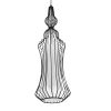 GLOBOSTAR® LILY 01559 Vintage Κρεμαστό Φωτιστικό Οροφής με Ντουί 1 x E27 AC 220-240V IP20 - Μαύρο & Λευκό - Μ25 x Π25 x Υ61cm