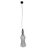 GLOBOSTAR® LILY 01559 Vintage Κρεμαστό Φωτιστικό Οροφής με Ντουί 1 x E27 AC 220-240V IP20 - Μαύρο & Λευκό - Μ25 x Π25 x Υ61cm