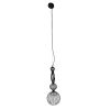 GLOBOSTAR® LILY 01560 Vintage Κρεμαστό Φωτιστικό Οροφής με Ντουί 1 x E27 AC 220-240V IP20 - Μαύρο & Λευκό - Μ25 x Π25 x Υ67cm