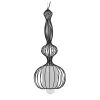 GLOBOSTAR® LILY 01560 Vintage Κρεμαστό Φωτιστικό Οροφής με Ντουί 1 x E27 AC 220-240V IP20 - Μαύρο & Λευκό - Μ25 x Π25 x Υ67cm