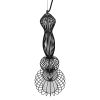 GLOBOSTAR® LILY 01560 Vintage Κρεμαστό Φωτιστικό Οροφής με Ντουί 1 x E27 AC 220-240V IP20 - Μαύρο & Λευκό - Μ25 x Π25 x Υ67cm