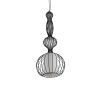 GLOBOSTAR® LILY 01560 Vintage Κρεμαστό Φωτιστικό Οροφής με Ντουί 1 x E27 AC 220-240V IP20 - Μαύρο & Λευκό - Μ25 x Π25 x Υ67cm