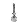 GLOBOSTAR® LILY 01560 Vintage Κρεμαστό Φωτιστικό Οροφής με Ντουί 1 x E27 AC 220-240V IP20 - Μαύρο & Λευκό - Μ25 x Π25 x Υ67cm