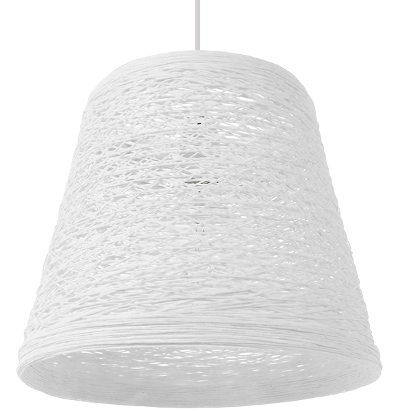 GLOBOSTAR® PLAYROOM 01562 Μοντέρνο Κρεμαστό Φωτιστικό Οροφής με Ντουί 1 x E27 AC 220-240V IP20 - Λευκό - Μ32 x Π32 x Υ27cm
