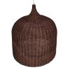 GLOBOSTAR® BAHAMAS 01569 Boho Κρεμαστό Φωτιστικό Οροφής με Ντουί 1 x E27 AC 220-240V IP20 - Καφέ - Μ90 x Π90 x Y90cm