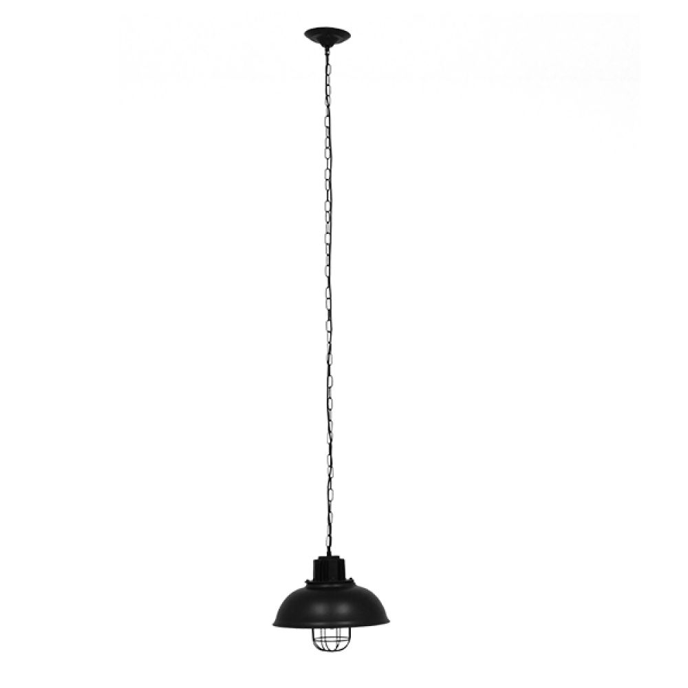 GLOBOSTAR® HARROW 01571 Vintage Κρεμαστό Φωτιστικό Οροφής με Ντουί 1 x E27 AC 220-240V IP20 - Μαύρο - Μ33 x Π33 x Υ32cm