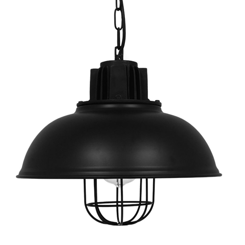GLOBOSTAR® HARROW 01571 Vintage Κρεμαστό Φωτιστικό Οροφής με Ντουί 1 x E27 AC 220-240V IP20 - Μαύρο - Μ33 x Π33 x Υ32cm