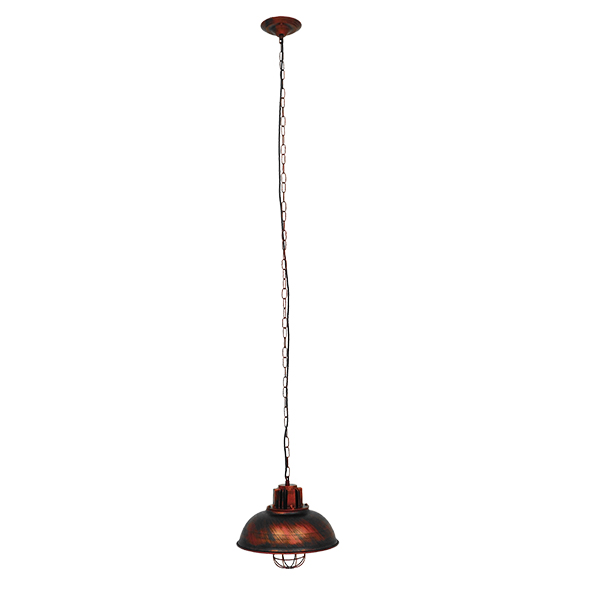 GLOBOSTAR® HARROW 01572 Vintage Κρεμαστό Φωτιστικό Οροφής με Ντουί 1 x E27 AC 220-240V IP20 - Χάλκινο - Μ33 x Π33 x Υ26cm