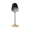 GLOBOSTAR® BARNABY 01573 Μοντέρνο Επιτραπέζιο Φωτιστικό Πορτατίφ με Ντουί 1 x E27 AC 220-240V IP20 - Μαύρο & Μπεζ - Μ15 x Π33 x Υ50cm