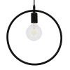GLOBOSTAR® OMICRON 01578 Μοντέρνο Κρεμαστό Φωτιστικό Οροφής με Ντουί 1 x E27 AC 220-240V IP20 - Μαύρο - Μ33 x Π4 x Υ33cm