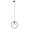 GLOBOSTAR® OMICRON 01578 Μοντέρνο Κρεμαστό Φωτιστικό Οροφής με Ντουί 1 x E27 AC 220-240V IP20 - Μαύρο - Μ33 x Π4 x Υ33cm