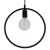GLOBOSTAR® OMICRON 01578 Μοντέρνο Κρεμαστό Φωτιστικό Οροφής με Ντουί 1 x E27 AC 220-240V IP20 - Μαύρο - Μ33 x Π4 x Υ33cm