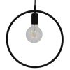 GLOBOSTAR® OMICRON 01578 Μοντέρνο Κρεμαστό Φωτιστικό Οροφής με Ντουί 1 x E27 AC 220-240V IP20 - Μαύρο - Μ33 x Π4 x Υ33cm