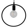 GLOBOSTAR® OMICRON 01578 Μοντέρνο Κρεμαστό Φωτιστικό Οροφής με Ντουί 1 x E27 AC 220-240V IP20 - Μαύρο - Μ33 x Π4 x Υ33cm