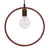 GLOBOSTAR® OMICRON 01579 Μοντέρνο Κρεμαστό Φωτιστικό Οροφής με Ντουί 1 x E27 AC 220-240V IP20 - Χάλκινο - Μ33 x Π4 x Υ33cm