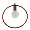 GLOBOSTAR® OMICRON 01579 Μοντέρνο Κρεμαστό Φωτιστικό Οροφής με Ντουί 1 x E27 AC 220-240V IP20 - Χάλκινο - Μ33 x Π4 x Υ33cm