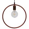 GLOBOSTAR® OMICRON 01579 Μοντέρνο Κρεμαστό Φωτιστικό Οροφής με Ντουί 1 x E27 AC 220-240V IP20 - Χάλκινο - Μ33 x Π4 x Υ33cm