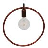 GLOBOSTAR® OMICRON 01579 Μοντέρνο Κρεμαστό Φωτιστικό Οροφής με Ντουί 1 x E27 AC 220-240V IP20 - Χάλκινο - Μ33 x Π4 x Υ33cm