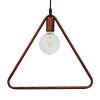 GLOBOSTAR® DELTA 01581 Μοντέρνο Κρεμαστό Φωτιστικό Οροφής με Ντουί 1 x E27 AC 220-240V IP20 - Χάλκινο - Μ37 x Π4 x Υ33cm
