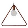 GLOBOSTAR® DELTA 01581 Μοντέρνο Κρεμαστό Φωτιστικό Οροφής με Ντουί 1 x E27 AC 220-240V IP20 - Χάλκινο - Μ37 x Π4 x Υ33cm