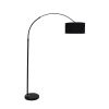 GLOBOSTAR® IMPERIAL 01587 Μοντέρνο Επιδαπέδιο Φωτιστικό με Ντουί 1 x E27 AC 220-240V IP20 - Μαύρο - Μ100 x Π34 x Υ187cm