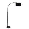 GLOBOSTAR® IMPERIAL 01587 Μοντέρνο Επιδαπέδιο Φωτιστικό με Ντουί 1 x E27 AC 220-240V IP20 - Μαύρο - Μ100 x Π34 x Υ187cm