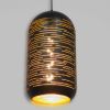 GLOBOSTAR® JANIS 01591 Μοντέρνο Κρεμαστό Φωτιστικό Οροφής με Ντουί 1 x E27 AC 220-240V IP20 - Μαύρο & Χρυσό - Μ20 x Π20 x Υ41cm