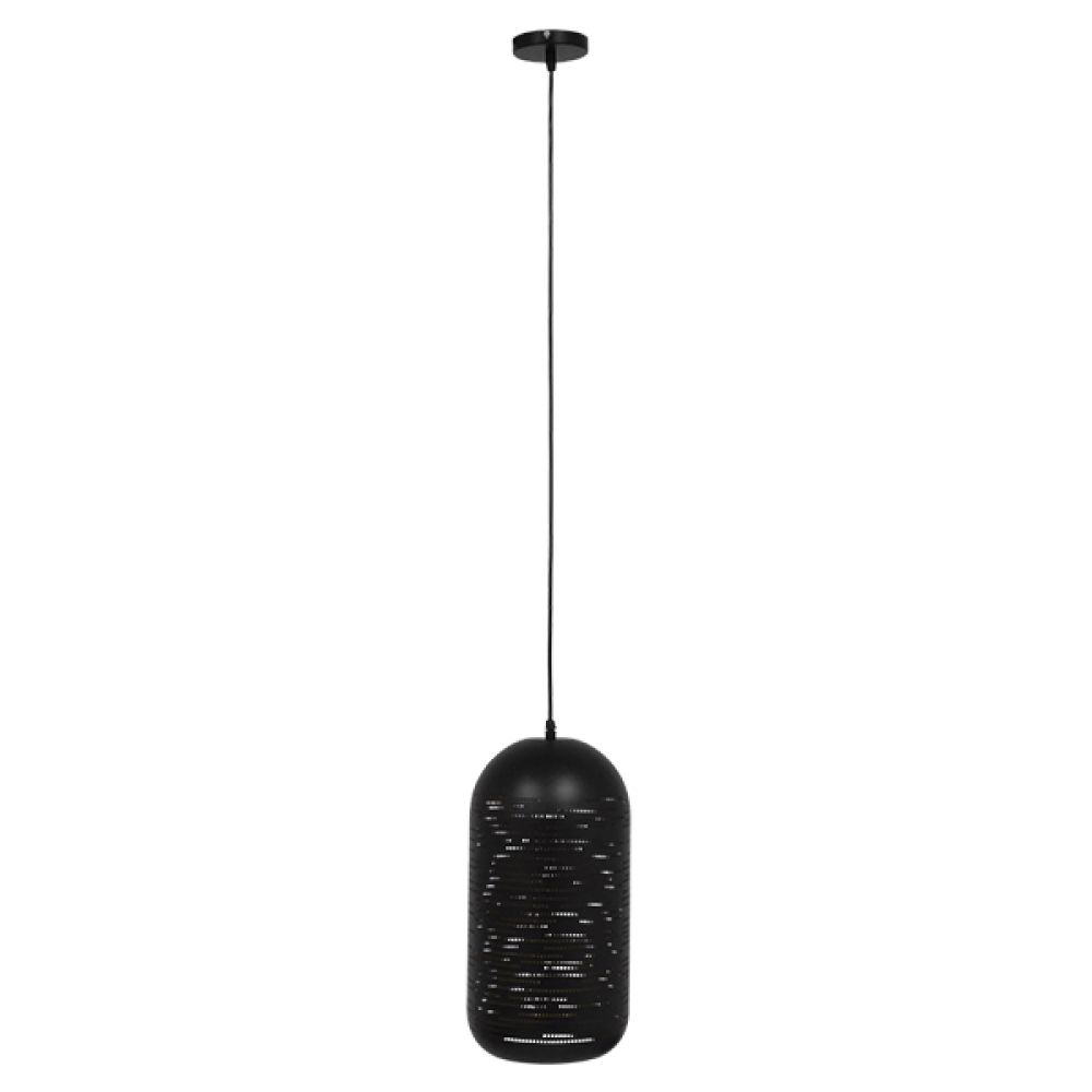 GLOBOSTAR® JANIS 01591 Μοντέρνο Κρεμαστό Φωτιστικό Οροφής με Ντουί 1 x E27 AC 220-240V IP20 - Μαύρο & Χρυσό - Μ20 x Π20 x Υ41cm