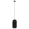 GLOBOSTAR® JANIS 01591 Μοντέρνο Κρεμαστό Φωτιστικό Οροφής με Ντουί 1 x E27 AC 220-240V IP20 - Μαύρο & Χρυσό - Μ20 x Π20 x Υ41cm