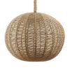 GLOBOSTAR® MANDALA 01593 Vintage Κρεμαστό Φωτιστικό Οροφής με Ντουί 1 x E27 AC 220-240V IP20 - Μπεζ - Μ60 x Π60 x Υ45cm