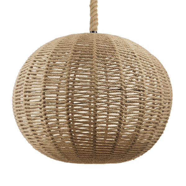 GLOBOSTAR® MANDALA 01593 Vintage Κρεμαστό Φωτιστικό Οροφής με Ντουί 1 x E27 AC 220-240V IP20 - Μπεζ - Μ60 x Π60 x Υ45cm