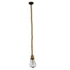 GLOBOSTAR® CAMBER 01594 Vintage Κρεμαστό Φωτιστικό Οροφής με Ντουί 1 x E27 AC 220-240V IP20 - Μαύρο & Μπεζ - Μ11 x Π11 x Υ25cm