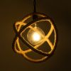 GLOBOSTAR® BALANCE 01596 Vintage Κρεμαστό Φωτιστικό Οροφής με Ντουί 1 x E27 AC 220-240V IP20 - Μαύρο & Μπεζ - Μ35 x Π35 x Υ36cm