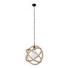 GLOBOSTAR® BALANCE 01596 Vintage Κρεμαστό Φωτιστικό Οροφής με Ντουί 1 x E27 AC 220-240V IP20 - Μαύρο & Μπεζ - Μ35 x Π35 x Υ36cm