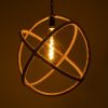 GLOBOSTAR® BELLE 01597 Vintage Κρεμαστό Φωτιστικό Οροφής με Ντουί 1 x E27 AC 220-240V IP20 - Μπεζ - Μ56 x Π56 x Y58cm