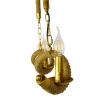 GLOBOSTAR® LUXOR 01598 Vintage Κρεμαστό Φωτιστικό Οροφής με Ντουί 3 x E14 AC 220-240V IP20 - Χρυσό & Μπεζ - Μ75 x Π13 x Y18cm