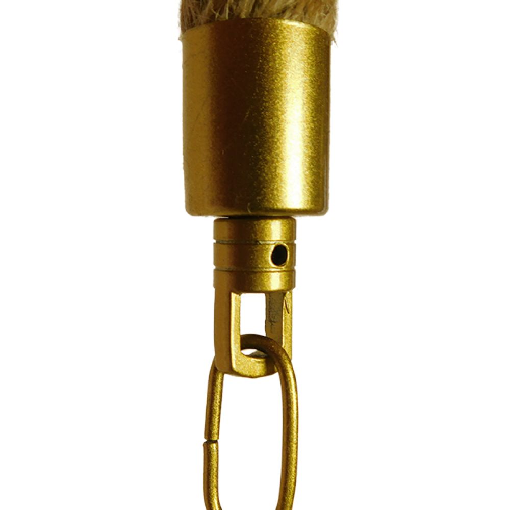 GLOBOSTAR® LUXOR 01598 Vintage Κρεμαστό Φωτιστικό Οροφής με Ντουί 3 x E14 AC 220-240V IP20 - Χρυσό & Μπεζ - Μ75 x Π13 x Y18cm