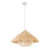 GLOBOSTAR® CHEOPE 01599 Boho Κρεμαστό Φωτιστικό Οροφής με Ντουί 1 x E27 AC 220-240V IP20 - Μπεζ - Μ45 x Π45 x Υ35cm